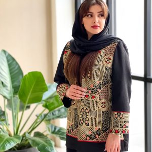 مانتوی لینن سوزندوزی